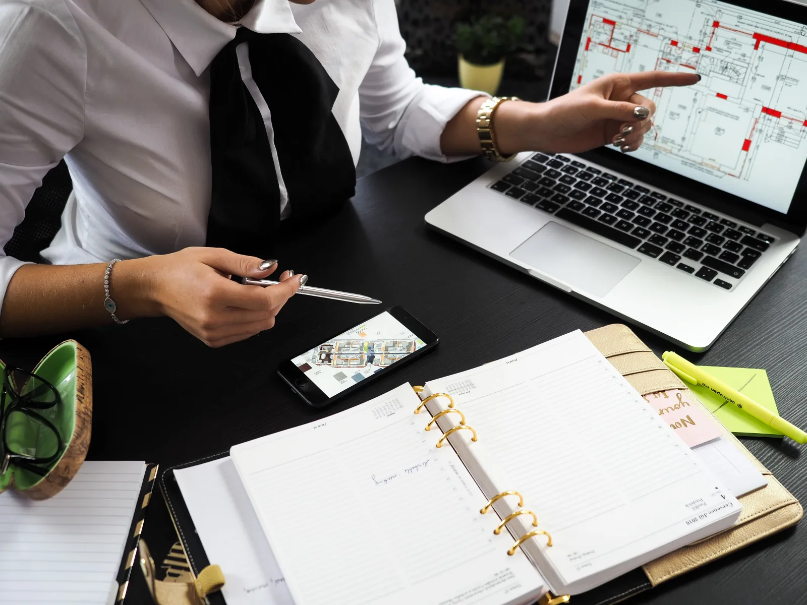 Investor reviewing projected cash flow for a residential rental property.